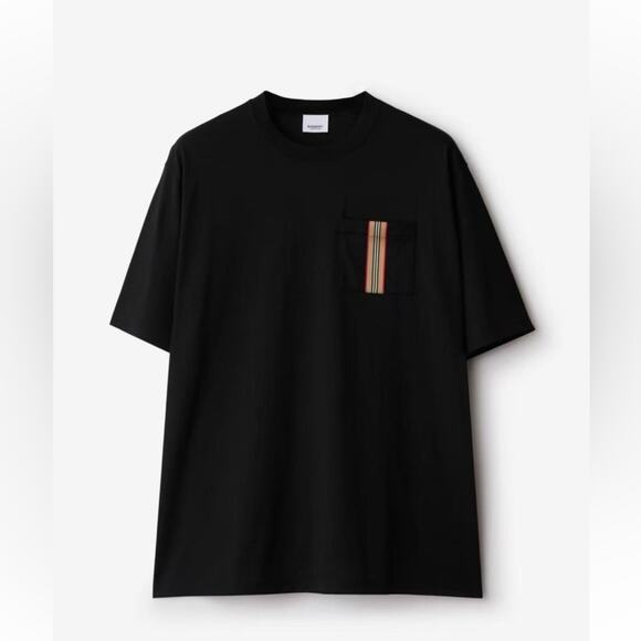 Burberry Men's Black Oversized Short Sleeve Tee - Picture 1 of 8